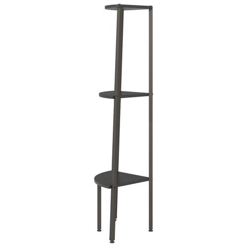 Stigereol med 3 hylder 45,5x31,5x120 cm sort