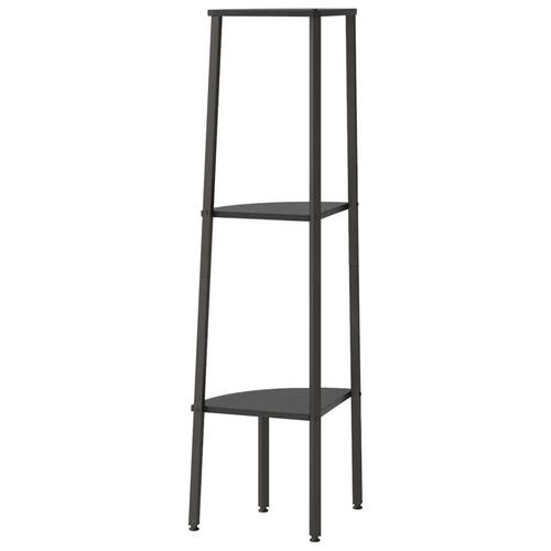 Stigereol med 3 hylder 45,5x31,5x120 cm sort