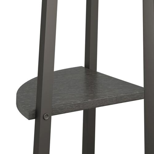 Stigereol med 3 hylder 45,5x31,5x120 cm sort