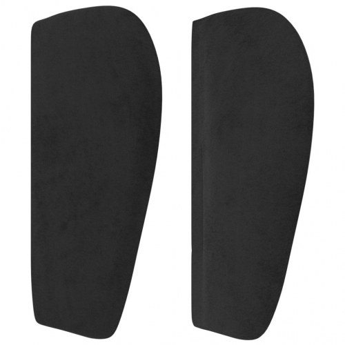 Sengegavl med kanter i fløjl 83 x 23 x 78/88 cm - sort