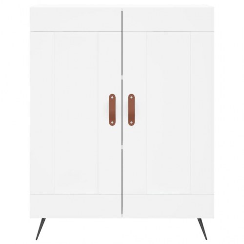 Højskab 69,5x34x180 cm konstrueret træ hvid