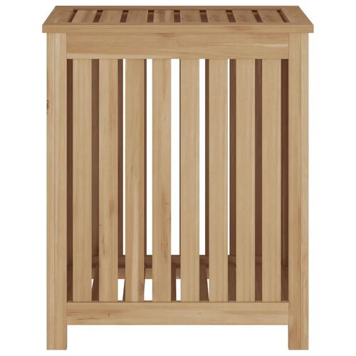 Vasketøjskurv 50x35x60 cm massivt teaktræ