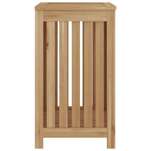 Vasketøjskurv 50x35x60 cm massivt teaktræ