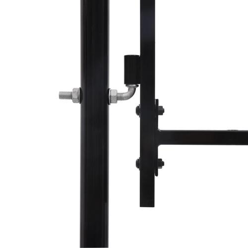 Hegnslåge med spydtop stål 1 x 1,75 m sort