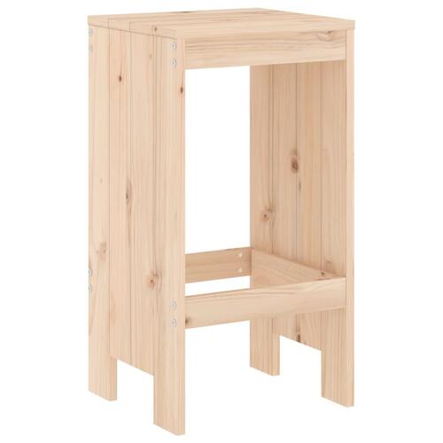 Barstole 2 stk. 40x36x75 cm massivt fyrretræ