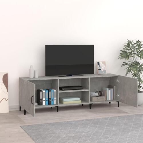 Tv-bord 150x30x50 cm konstrueret træ betongrå