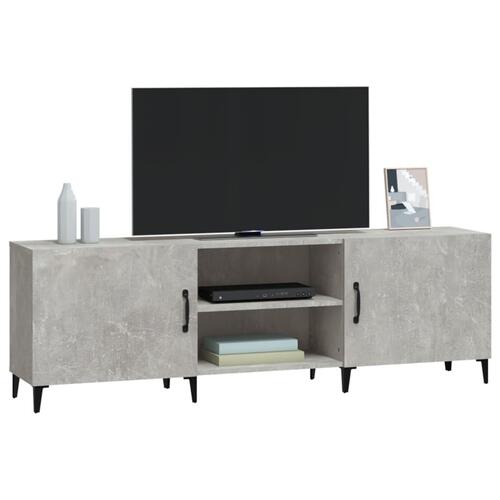 Tv-bord 150x30x50 cm konstrueret træ betongrå