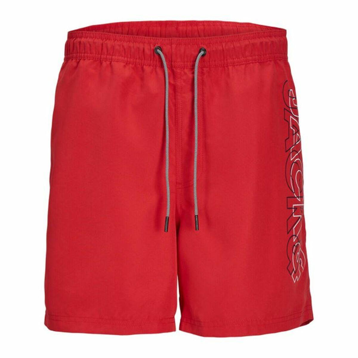 Børne Badetøj Jack & Jones Double Logo Ly Sn Mni Rød 104 cm