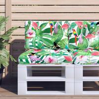 Pallehynde 50x40x12 cm stof flerfarvet