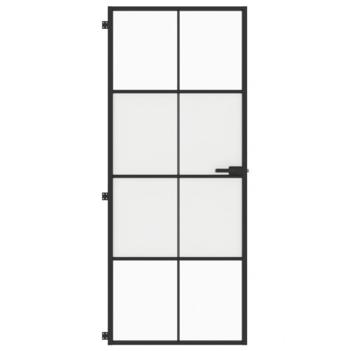Glasdør i hærdet glas og aluminium 83 x 201,5 cm - sort