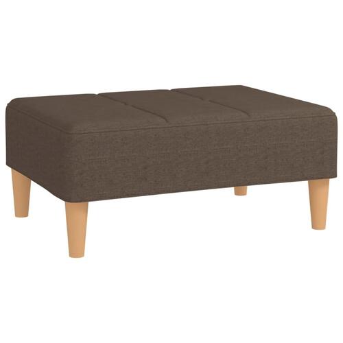 Fodskammel 78x56x32 cm stof gråbrun