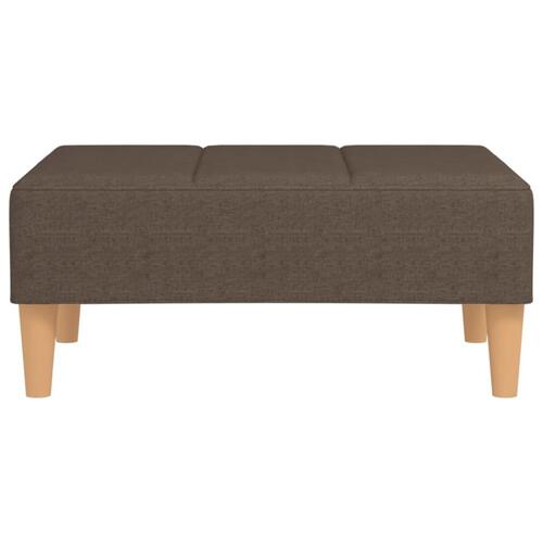 Fodskammel 78x56x32 cm stof gråbrun