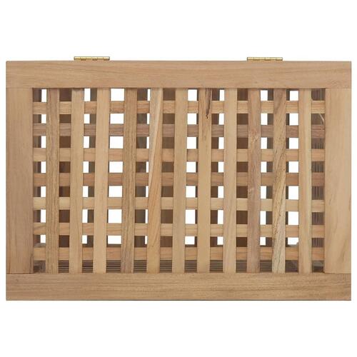 Vasketøjskurv 50x35x60 cm massivt teaktræ