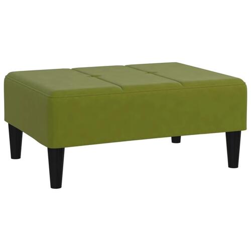 Fodskammel 78x56x32 cm fløjl lysegrøn