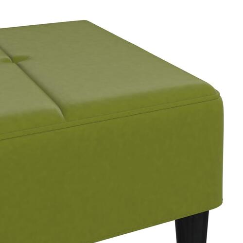 Fodskammel 78x56x32 cm fløjl lysegrøn