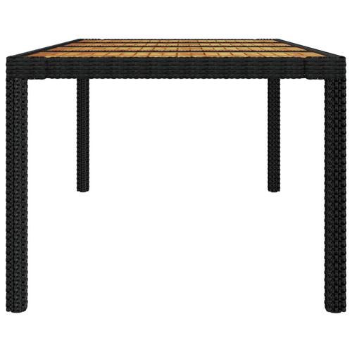 Udendørs spisebordssæt 9 dele med hynder polyrattan sort