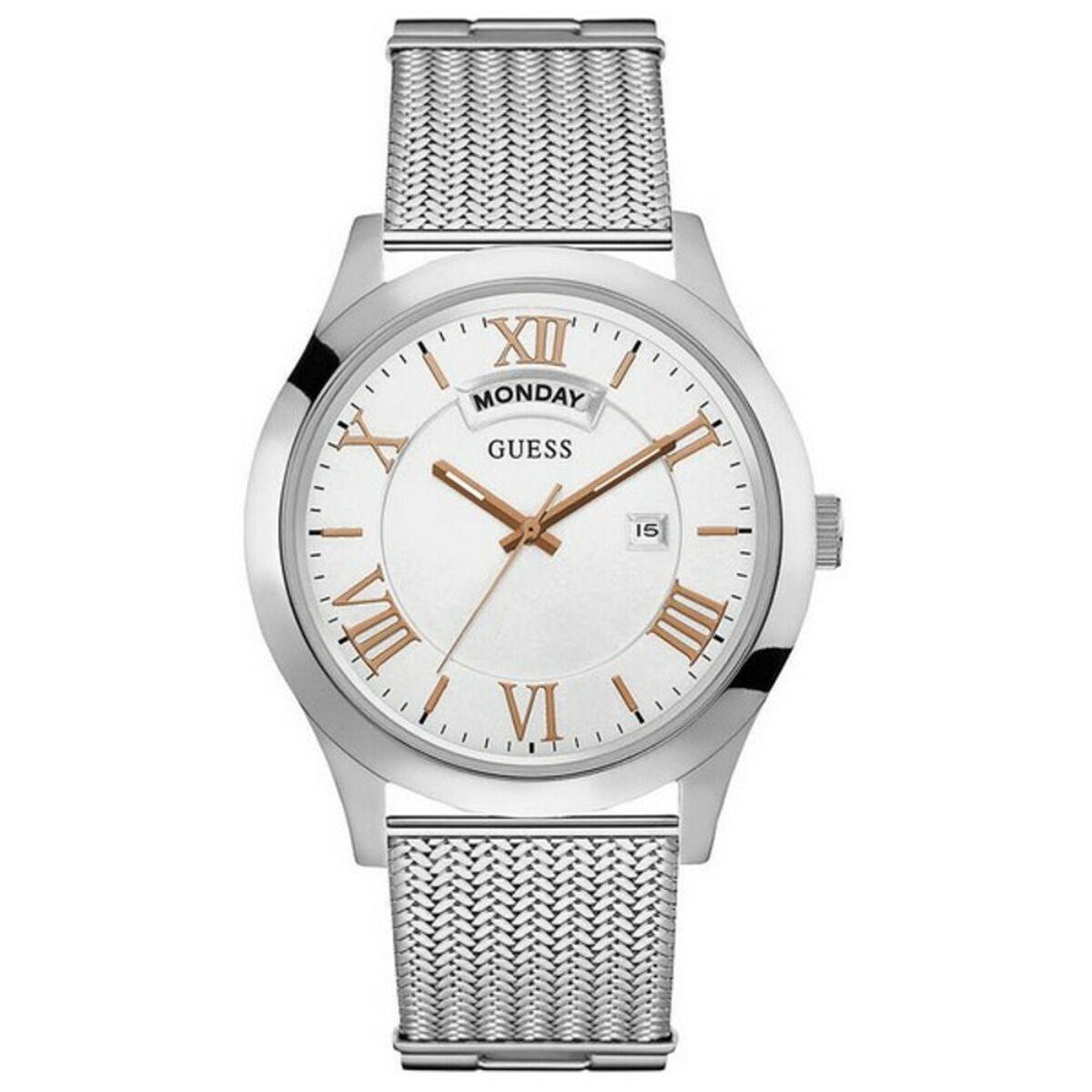 Herreur Guess W0923G1 - sølv mesh, 44 mm