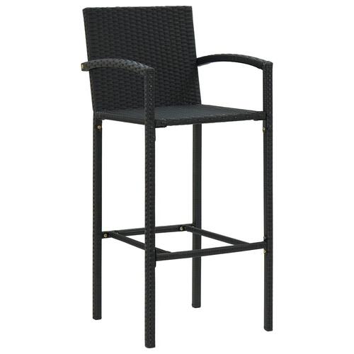 Barstole 2 stk. polyrattan sort