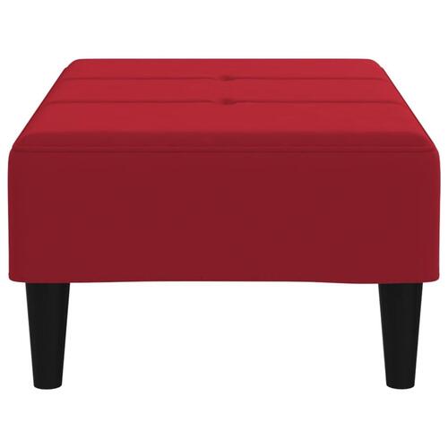 Fodskammel 78x56x32 cm fløjl vinrød