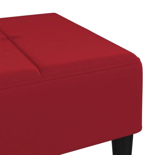 Fodskammel 78x56x32 cm fløjl vinrød