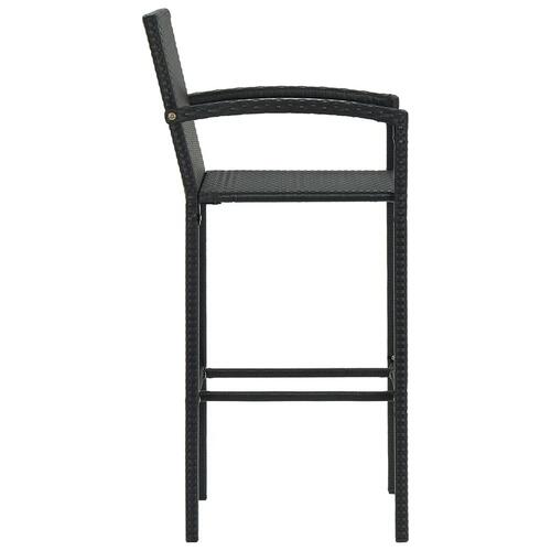 Barstole 2 stk. polyrattan sort