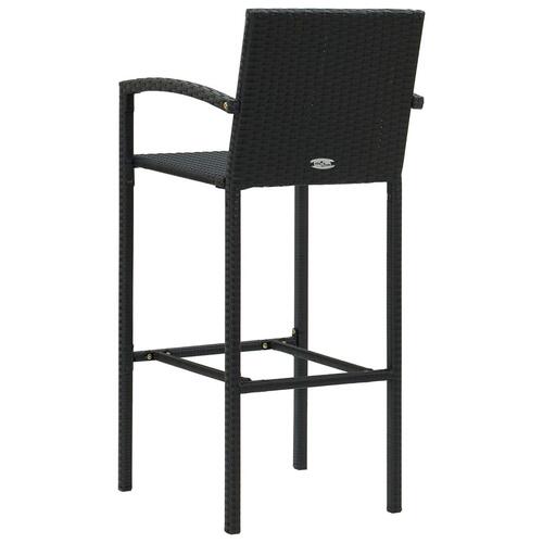 Barstole 2 stk. polyrattan sort