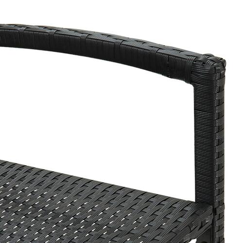 Barstole 2 stk. polyrattan sort