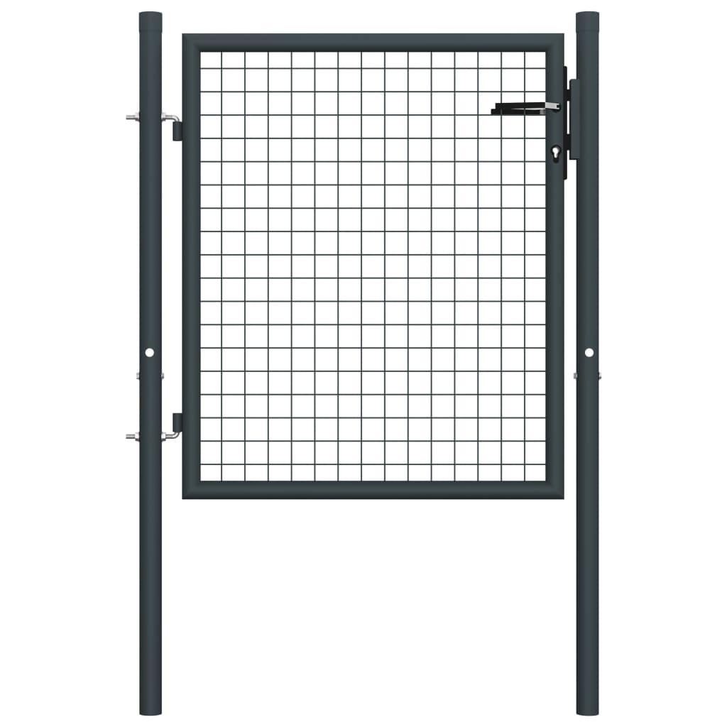 Havelåge i trådnet galvaniseret stål 100 x 125 cm grå