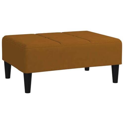 Fodskammel 78x56x32 cm fløjl brun
