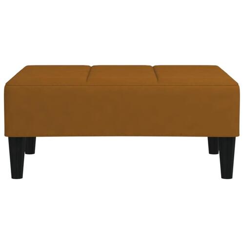 Fodskammel 78x56x32 cm fløjl brun