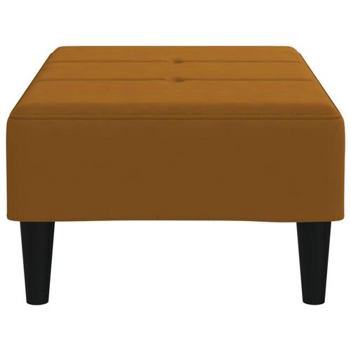 Fodskammel 78x56x32 cm fløjl brun
