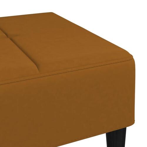 Fodskammel 78x56x32 cm fløjl brun