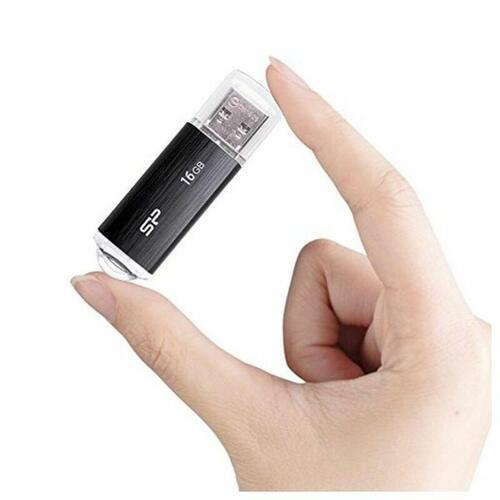 USB-stik Silicon Power SP016GBUF2U02V1K 16 GB USB 2.0 Sort 16 GB