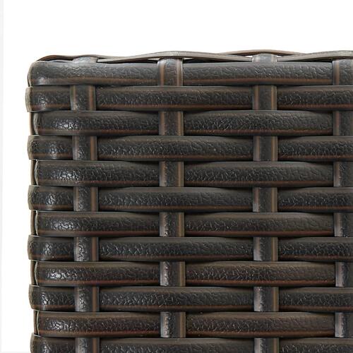 Barstole 4 stk. polyrattan brun