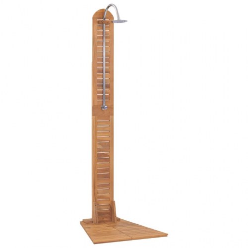 Havebruser i massivt teak 70×75×204 cm - udendørs fritstående bruser