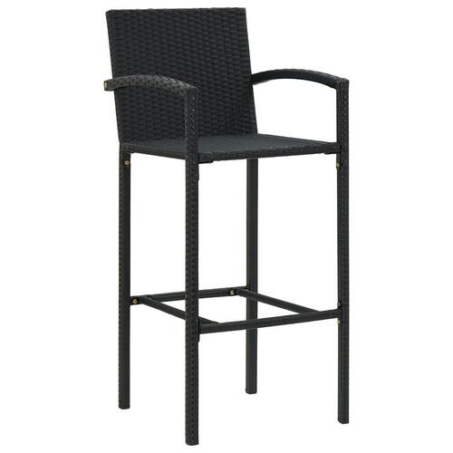Barstole 4 stk. polyrattan sort