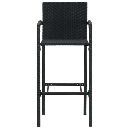 Barstole 4 stk. polyrattan sort