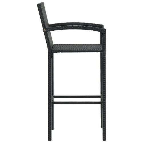 Barstole 4 stk. polyrattan sort