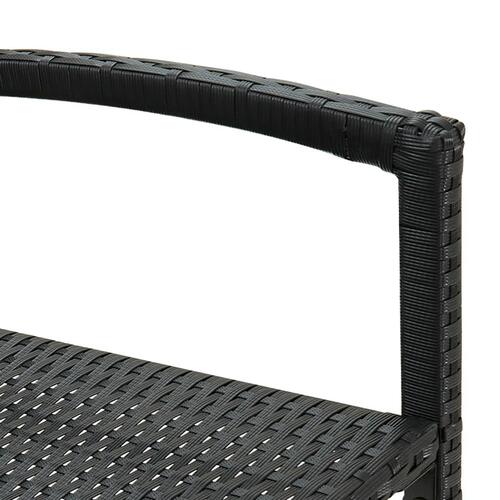 Barstole 4 stk. polyrattan sort