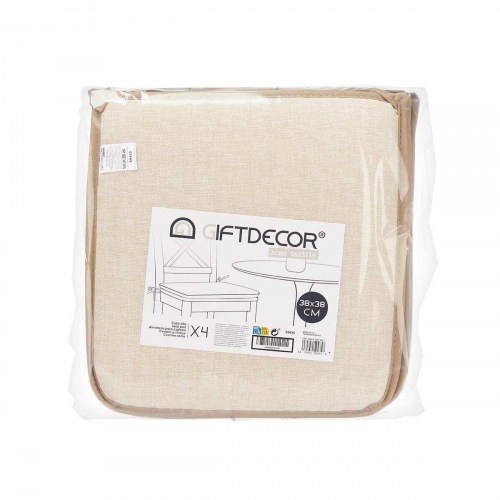 Stolpude sæt 4 stk - , 38 x 2,5 x 38 cm, elfenben