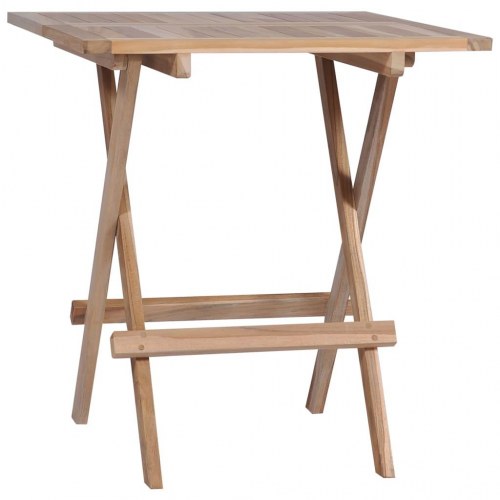 Foldbart bistrobord 60x60x65 cm massivt teaktræ