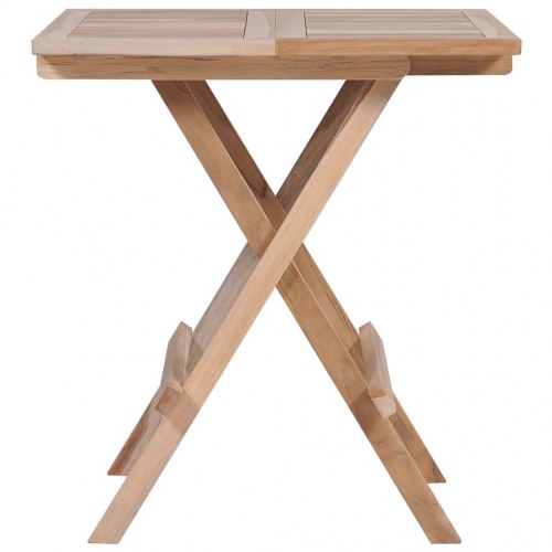 Foldbart bistrobord 60x60x65 cm massivt teaktræ
