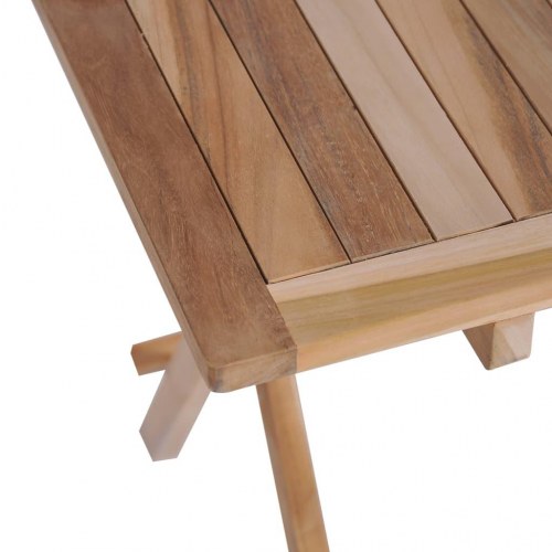 Foldbart bistrobord 60x60x65 cm massivt teaktræ