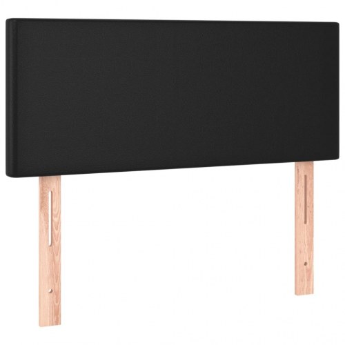 Kontinentalseng med madras 120x190 cm - kunstlæder, sort