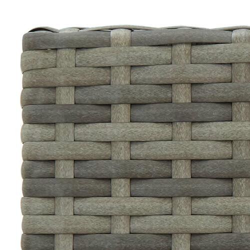 Barstole 4 stk. polyrattan grå