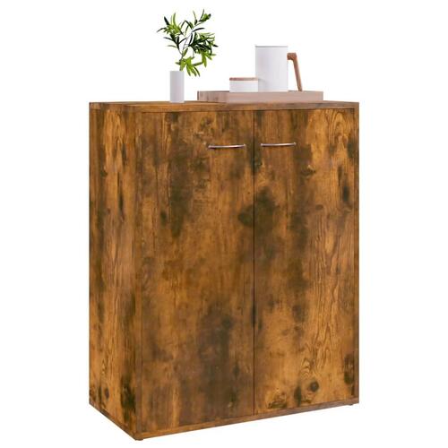 Skænk 60x30x75 cm konstrueret træ røget egetræsfarve