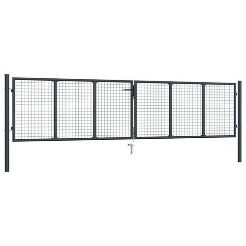 Havelåge i trådnet 400x125 cm galvaniseret stål grå