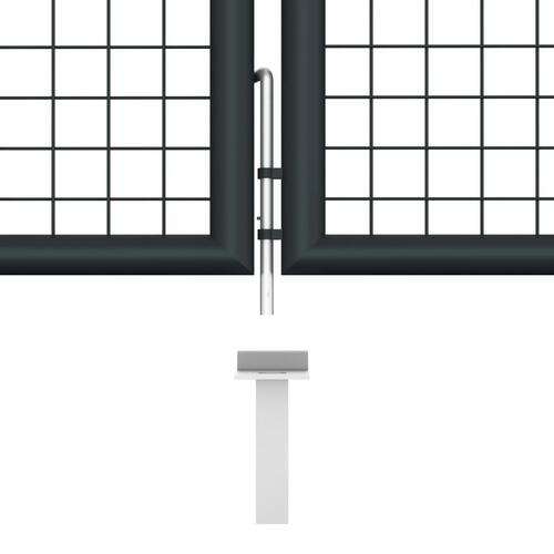 Havelåge i trådnet 400x125 cm galvaniseret stål grå