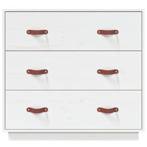 Skænk 80x40x75 cm massivt fyrretræ hvid