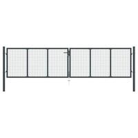 Havelåge i trådnet 400x150 cm galvaniseret stål grå